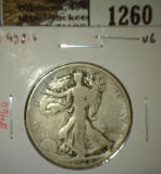 1928-S Walking Liberty Half, VG, value $15