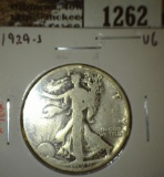 1929-S Walking Liberty Half, VG, value $15