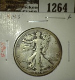 1934-S Walking Liberty Half, F, value $11