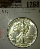 1936 Walking Liberty Half, BU toned, value $75+