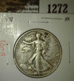 1938 Walking Liberty Half, XF, value $20