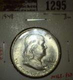 1948 Franklin Half, BU, MS63 value $27, MS65 value $80