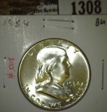 1954 Franklin Half, BU, value $20