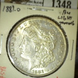 1881-O Morgan Dollar, BU light toning, value $70