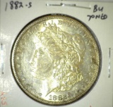 1882-S Morgan Dollar, BU toned, value $70