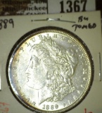 1889 Morgan Dollar, BU toned, value $70