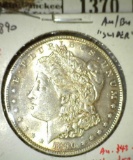 1890 Morgan Dollar, AU/BU 