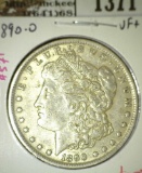 1890-O Morgan Dollar, VF+, value $35