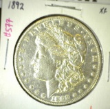 1892 Morgan Dollar, VF, value $55