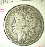 1892-O Morgan Dollar, F, value $40