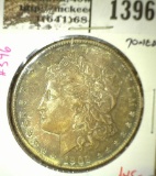 1902-O Morgan Dollar, AU toned, value $45