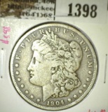 1904 Morgan Dollar, VF, value $40