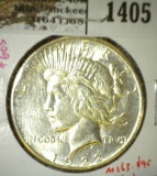 1922-S Peace Dollar, BU, MS63 value $95, MS64 value $230