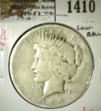 1924-S Peace Dollar, AG LOWBALL, value $25+