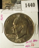 1978-D Eisenhower Dollar, BU, MS63 value $6, MS65 value $40, value $10+