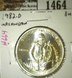 1982-D Washington Commemorative Half, 90% SILVER, BU, value $12