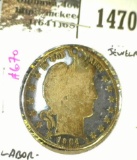 1904 Barber Half, cut out for jewelry, LABOR & TIME INTENSIVE! Value $35+