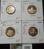 Group of 4 Proof Lincoln Cents, 2009-S commemorative group, all 4 different designs, group value $16