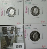 Group of 3 90% Silver Proof Roosevelt Dimes, 2009-S, 2010-S & 2011-S, group value $15+