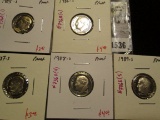 Group of 5 Proof Roosevelt Dimes, 1985-S, 1986-S, 1987-S, 1988-S & 1989-S, group value $18+