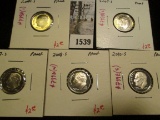 Group of 5 Proof Roosevelt Dimes, 2004-S, 2005-S, 2007-S, 2008-S & 2010-S group value $12+