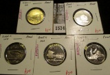 Group of 5 Proof Washington Quarters, 2005-S OR, 2005-S KS, 2005-S WV, 2005-S MN & 2005-S CA, group