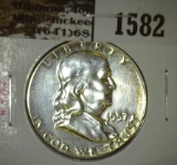 1957 Franklin Half, Proof, value $28