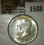 1966 Kennedy Half, 40% Silver, SMS Proof-like, value $25