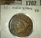 1831 Large Cent, medium letters.