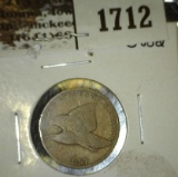 1857 Flying Eagle Cent, Good.