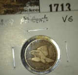 1857 Flying Eagle Cent, Very Good.