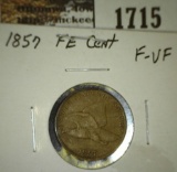 1857 Flying Eagle Cent, Fine-VF.