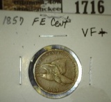 1857 Flying Eagle Cent, VF+.