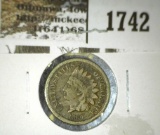 1860 Indian Head Cent, VG.