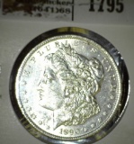 1890 P Morgan Silver Dollar, Brilliant Uncirculated.