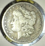 1903 S Morgan Silver Dollar, VG-10.