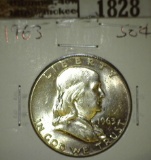 1963 P Franklin Half Dollar, CH BU 63