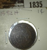 1882 H Canada Large Cent, CH EF.