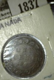 1891 Large date, large leaves Canada Large Cent, VF.