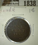 1893 Canada Large Cent, CH EF.