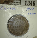 1917 Canada Large Cent, CH AU.