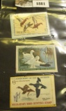 RW 36, 37 & 38 Federal Migratory Bird Hunting Stamps. All signed.