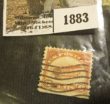 Scott # C1, cancelled 1918 U.S. Air Mail Stamp.