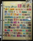 (96) miscellaneous Foreign Stamps in a stock page.