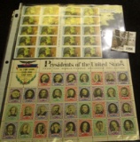 (34) Presidents of the United States Stamps & (20) Mint .32c U.S.A. Stamps celebrating 1846 Iowa. $6