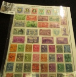 (101) various Stamps on two pages of an album.