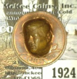 1968 Ireland One Penny Punchout of John F. Kennedy Bust.