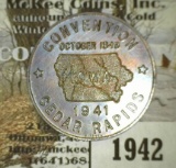 1941 Iowa Numismatic Asscociation Bronze Medal. 