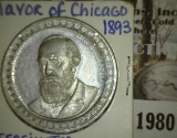 1893 assasinated Mayor of Chicago Medal, 