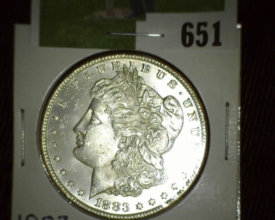 1883 CC Morgan Silver Dollar, Choice Brilliant Uncirculated.